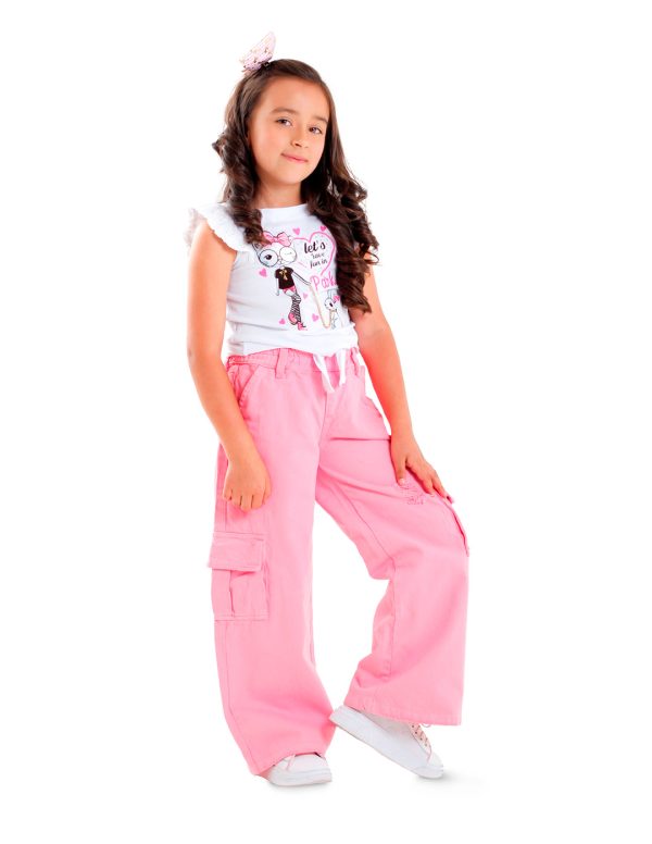 conjunto-pantalon-rosado-1-resortado-bolsillos-cargo-blusa-blanca-manga-sisa-amarrar-aplique-gato-conejo-ropa-para-nina-daisa-girls-bogota-colombia