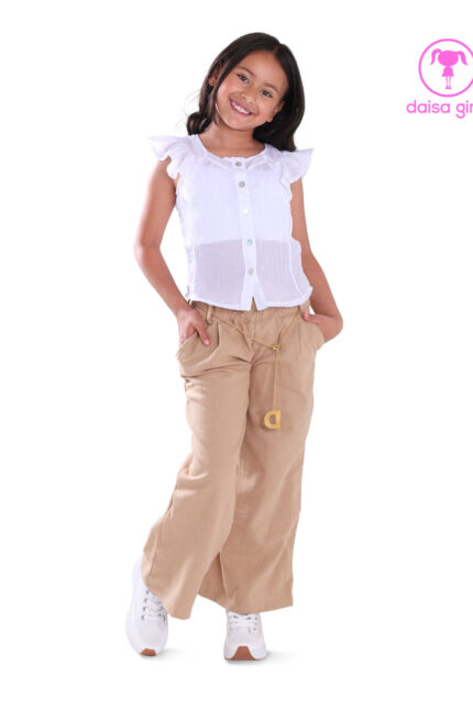 conjunto-lino-algodon-camisa-blanca-top-silueta-wide-leg-pantalon-camel-cadena-correa-ropa-para-nina-daisa-girls-bogota-colombia