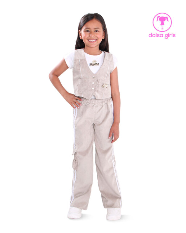 conjunto-pantalon-chaleco-pana-camel-bolsillo-cargo-resorte-cintura-escote-v-blusa-ropa-para-nina-daisa-girls-bogota-colombia