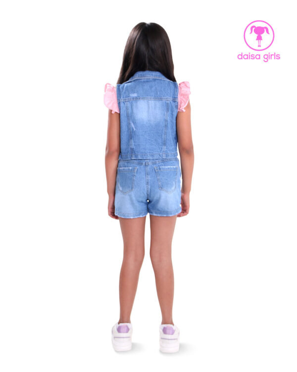 conjunto-short-jean-rigido-chaleco-blusa-boleros-perforacion-textil-rosado-vista-espalda-ropa-para-nina-daisa-girls-bogota-colombia