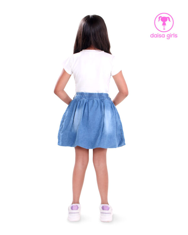 falda-corta-jean-rigido-silueta-globo-ruedo-short-faldashort-blusa-vista-espalda-ropa-para-nina-daisa-girls-bogota-colombia