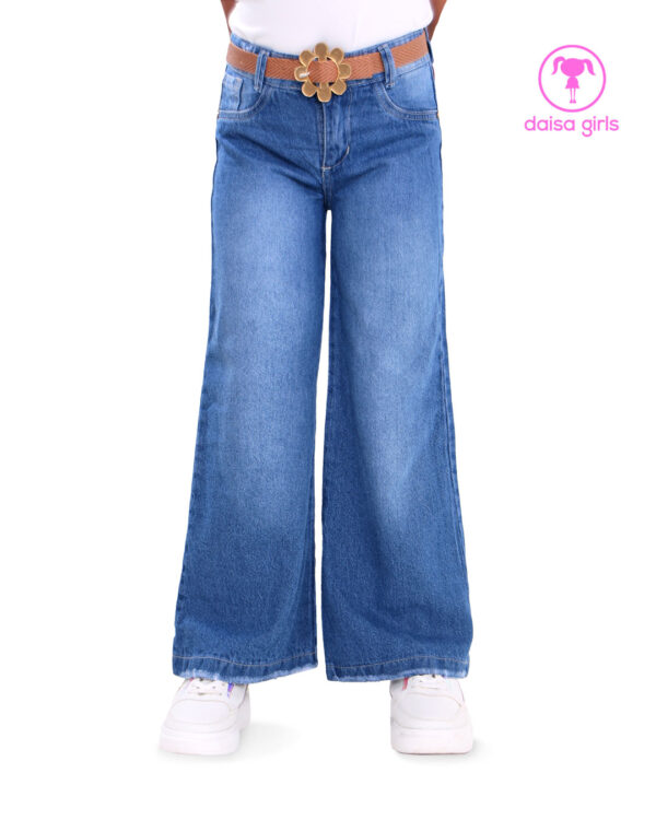 pantalon-jean-rigido-palazzo-flare-clasica-azul-medio-vista-delantero-ropa-para-nina-daisa-girls-bogota-colombia