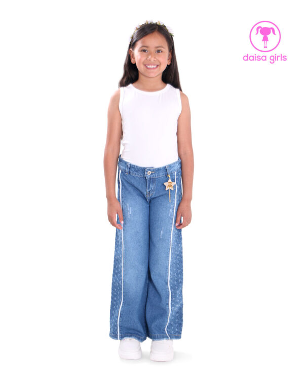 pantalon-jean-rigido-palazzo-flare-laser-perforado-embone-lateral-azul-medio-vista-general-ropa-para-nina-daisa-girls-bogota-colombia