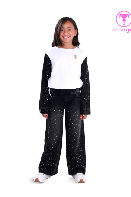 conjunto-buso-burda-licrada-cuello-rib-jareta-puño-boton-pantalon-rigido-jean-palazzo-encauchada-bolsillos-negro-ropa-para-nina-daisa-girls-bogota-colombia