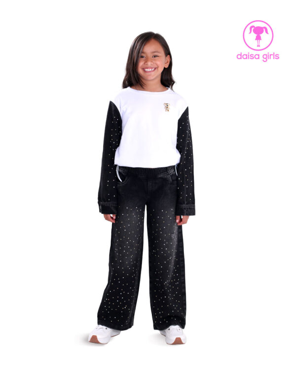 conjunto-buso-burda-licrada-cuello-rib-jareta-puño-boton-pantalon-rigido-jean-palazzo-encauchada-bolsillos-negro-ropa-para-nina-daisa-girls-bogota-colombia