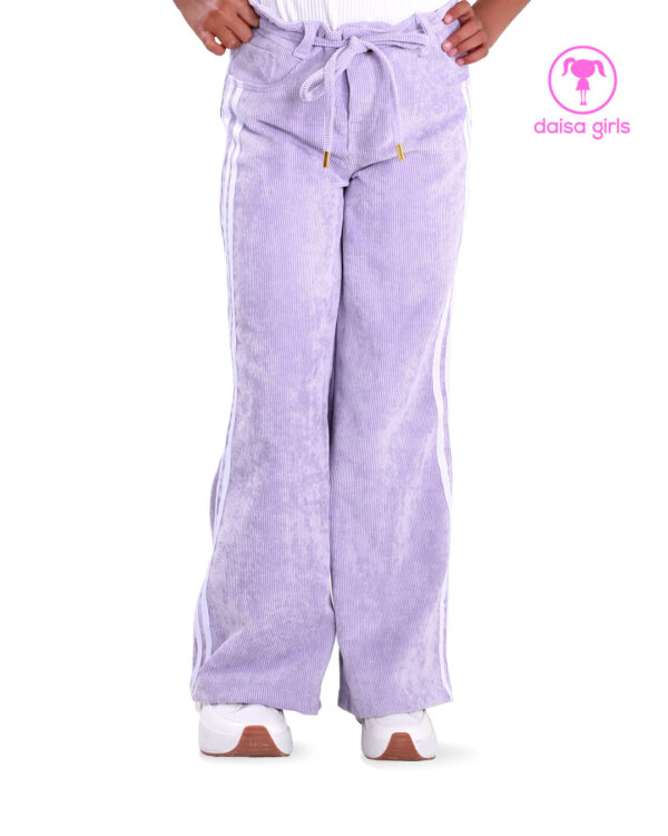 pantalon-pana-silueta-palazo-flare-pretina-caucho-cordon-pretina-cintas-laterales-lila-ropa-para-nina-daisa-girls-bogota-colombia