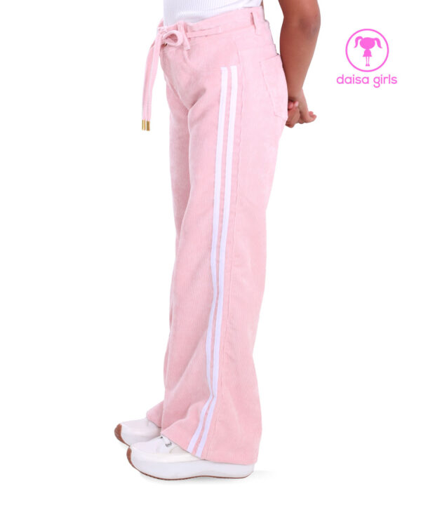 pantalon-pana-silueta-palazo-flare-pretina-caucho-cordon-pretina-cintas-laterales-rosado-vista-lateral-ropa-para-nina-daisa-girls-bogota-colombia