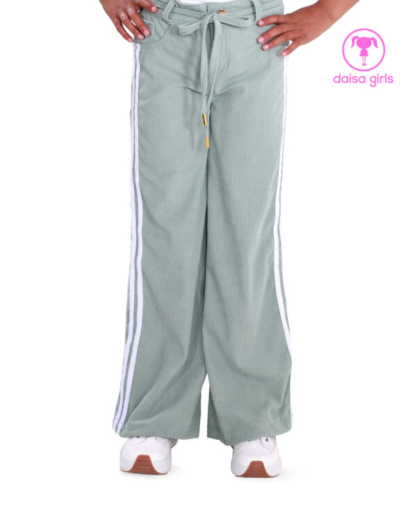 pantalon-pana-silueta-palazo-flare-pretina-caucho-cordon-pretina-cintas-laterales-verde-ropa-para-nina-daisa-girls-bogota-colombia