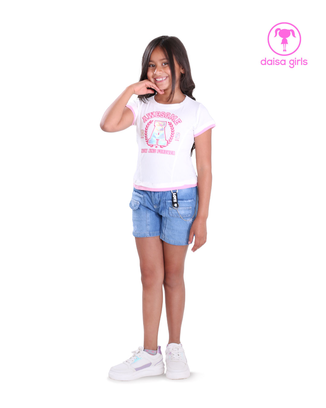 conjunto-short-jean-bolsillos-cargo-blusa-rib-print-blanco-ropa-para-nina-daisa-girls-bogota-colombia