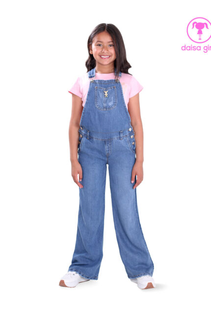 peto-pantalon-jean-rigido-tiras-palazzo-flare-bolsillos-cargo-tapa-caucho-azul-medio-camiseta-rosado-ropa-para-nina-daisa-girls-bogota-colombia