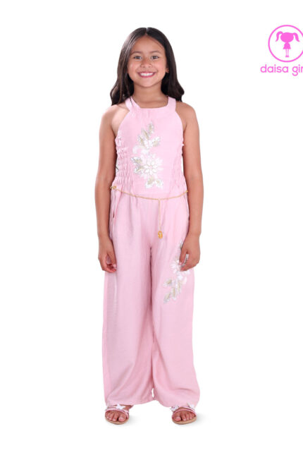 enterizo-pantalon-rayon-escote-redondo-cuello-halter-manga-sisa-abertura-espalda-botones-cintura-entallada-bolsillo-rosado-ropa-para-nina-daisa-girls-bogota-colombia-3