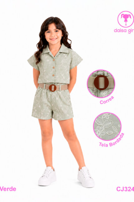 camisa-botones-manga-corta-murcielago-short-algodon-corto-encauchado-bolsillo-estampado-floral-verde-1-daisa-girls-ropa-para-niña-bogota-colombia