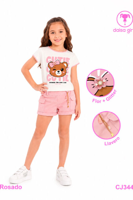 camiseta-lycra-slim-manga-corta-estampado-oso-cute-glitter-short-dril-bolsillos-laterales-tapa-caucho-rosado-1-daisa-girls-ropa-para-niña-bogota-colombia
