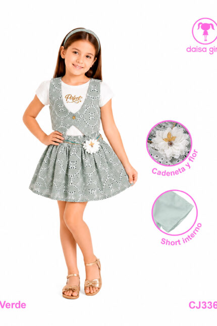 chaleco-falda-short-popelina-estampada-crop-manga-sisa-encauchado-verde-1-daisa-girls-ropa-para-niña-bogota-colombia