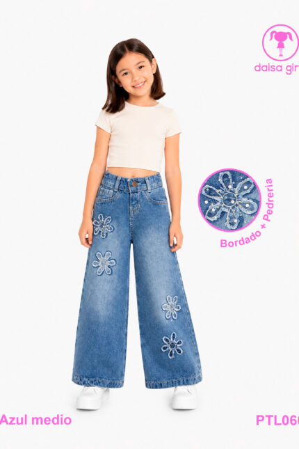 pantalon-jean-rigido-palazo-flare-bolsillo-escote-corazon-trasero-bordado-flores-pedreria-azul-medio-1-daisa-girls-ropa-para-niña-bogota-colombia