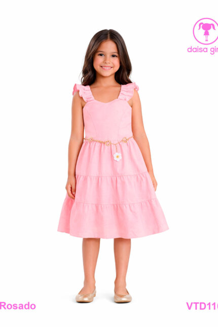 vestido-rayon-largo-manga-sisa-entalle-espalda-bolores-recogidos-rosado-1-daisa-girls-ropa-para-niña-bogota-colombia